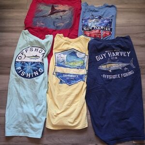 Guy Harvey Kids Graphic T-Shirts - Red, Yellow, Blue, Light Blue